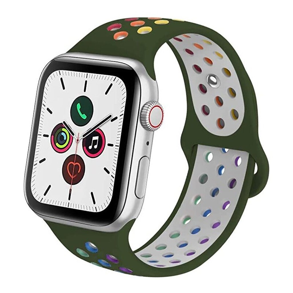 Army Green/Rainbow Pride Sport Band Active for Apple Watch