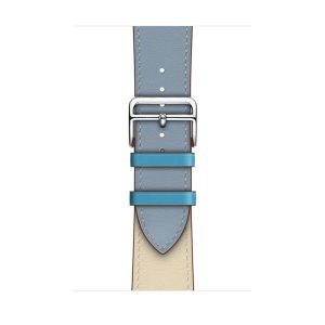Alternative view of Bleu lin/Craie/Bleu du Nord Single Tour Leather for Apple Watch