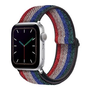 Boho Red Green Elastic Loop for Apple Watch