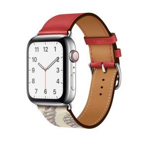 Brique/Béton Single Tour Leather for Apple Watch