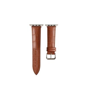 Brown Croc Leather Band for Apple Watch