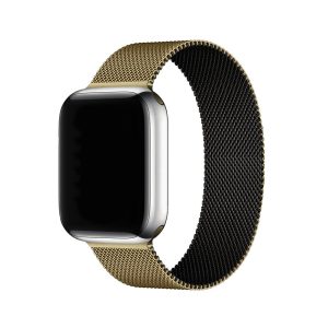 Duo Gold Black Milanese Loop For Apple Watch