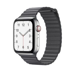Grey Leather Loop for Apple Watch