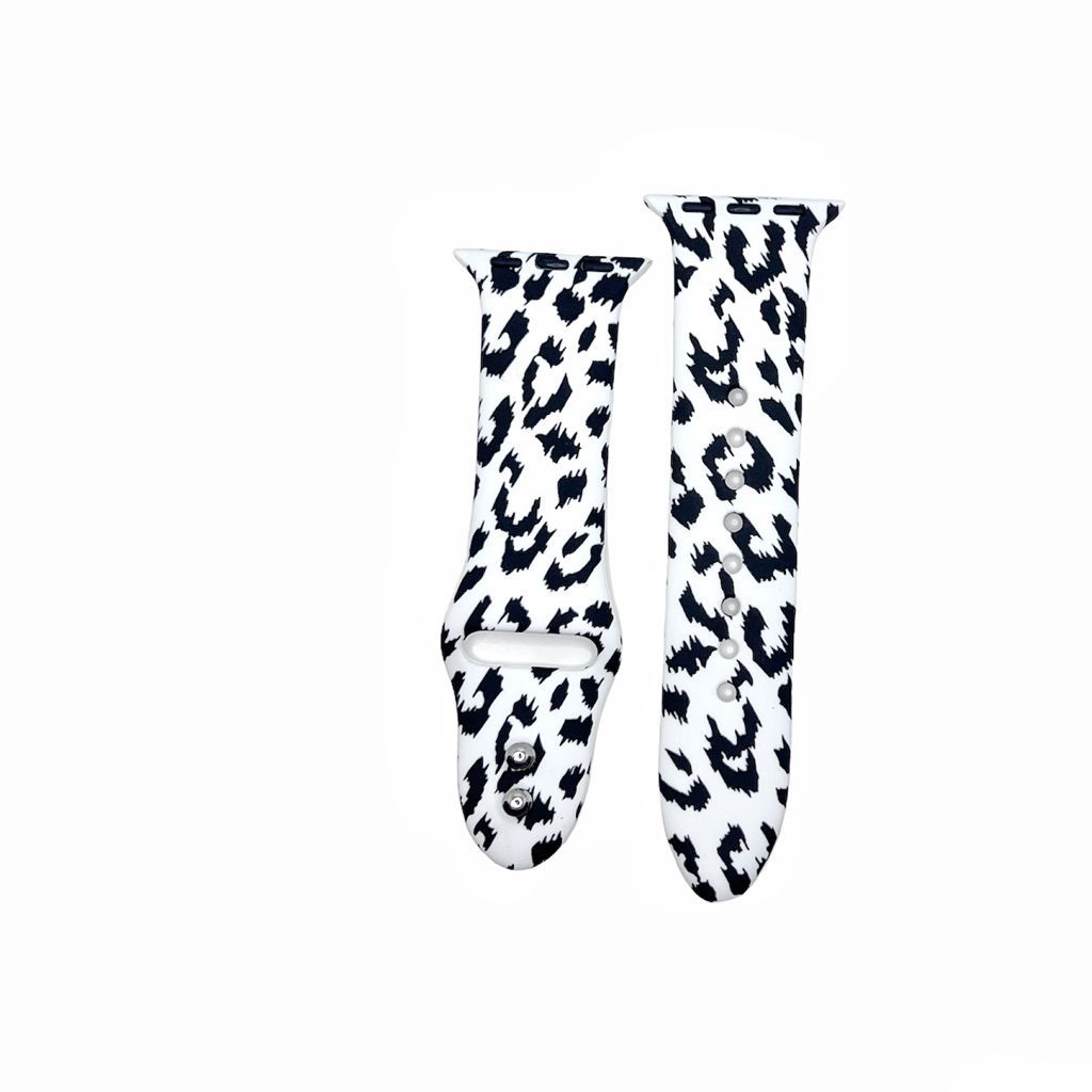 Grey Leopard Printed Sport Band for Apple Watch