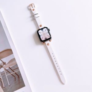 Hermione Leather Band for Apple Watch in White