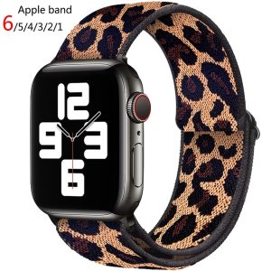 Leopard Print Elastic Loop for Apple Watch