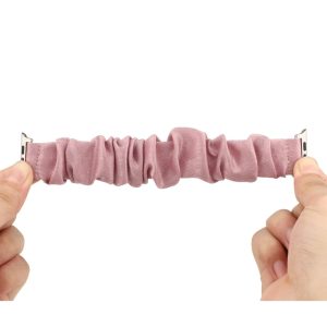 Alternative view of Light Pink Shimmer Scrunchie Loop Band for Apple Watch