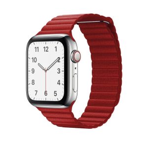 Red Leather Loop for Apple Watch