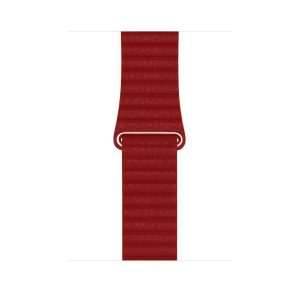 Alternative view of Red Leather Loop for Apple Watch