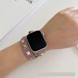 Rockstar Wrap Double Tour Leather Band for Apple Watch in Lavender