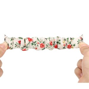 Alternative view of Rose Floral Scrunchie Loop Band for Apple Watch