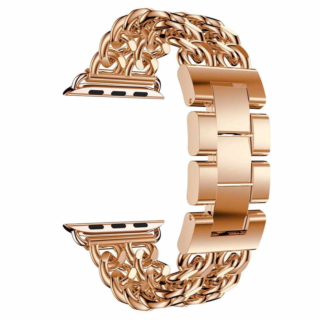 Rose Gold Bracelet Chain Stainless Steel Band for Apple Watch - Image 3