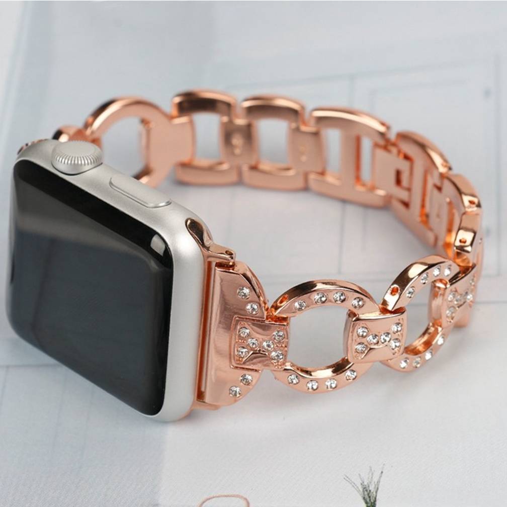 Venice Bracelet Rose Gold Stainless Steel Band for Apple Watch - Image 2
