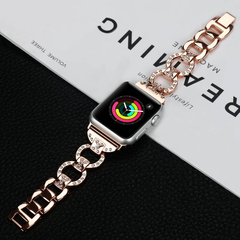 Venice Bracelet Rose Gold Stainless Steel Band for Apple Watch - Image 5