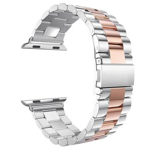 Alternative view of Silver Rose Gold Stainless Steel Band for Apple Watch