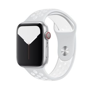 Silver/White Sport Band Active for Apple Watch